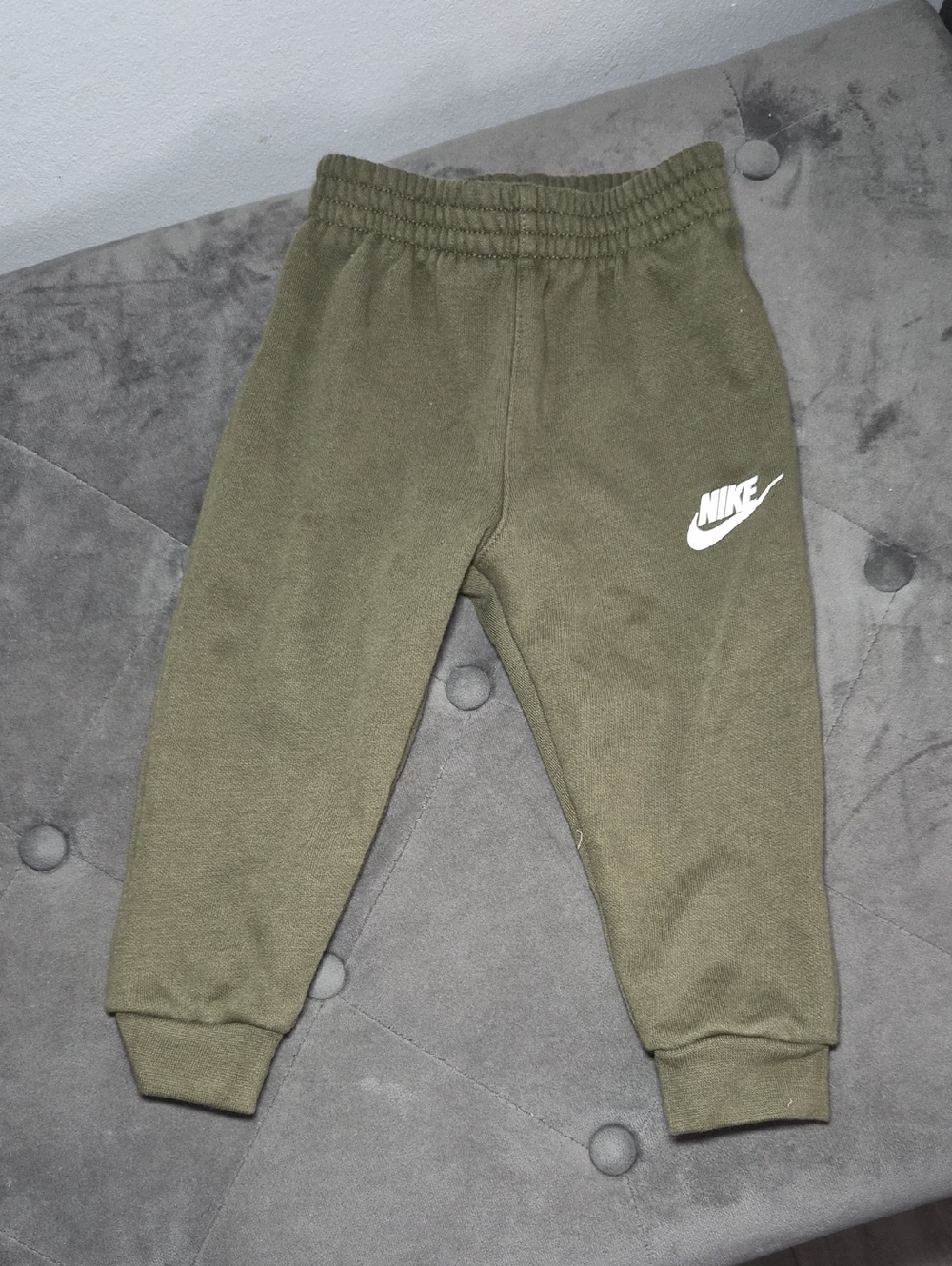 Nike Kids Olive Green Fleece Joggers